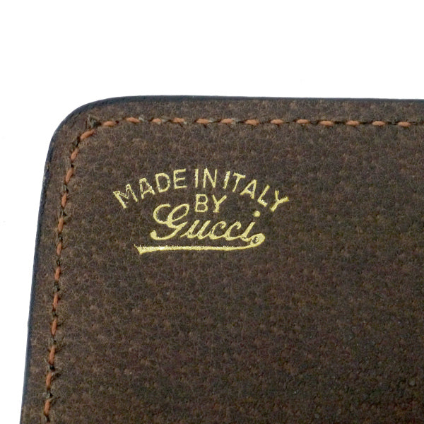 OLD Gucci ピグスキン横長チェーンクラッチバッグ（茶）