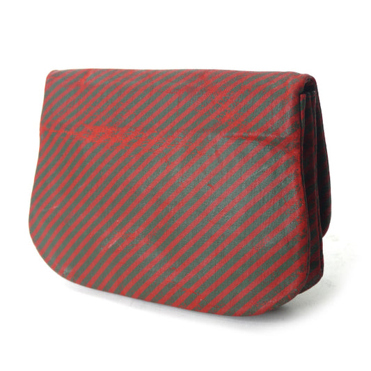 OLD Gucci Rigateライン マルチポーチ（赤緑）