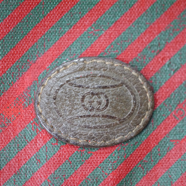 OLD Gucci Rigateライン マルチポーチ（赤緑）