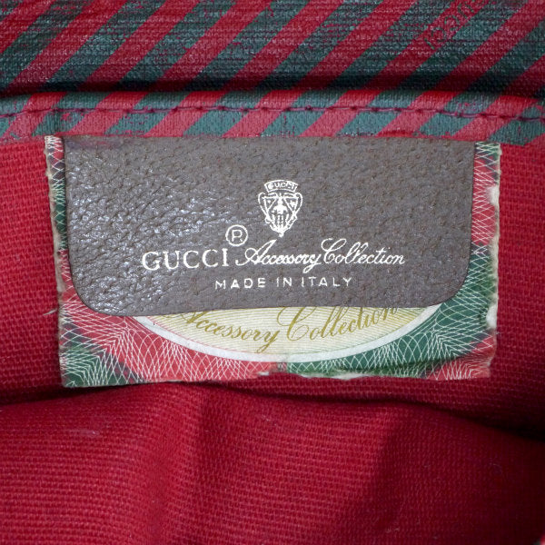 OLD Gucci Rigateライン マルチポーチ（赤緑）