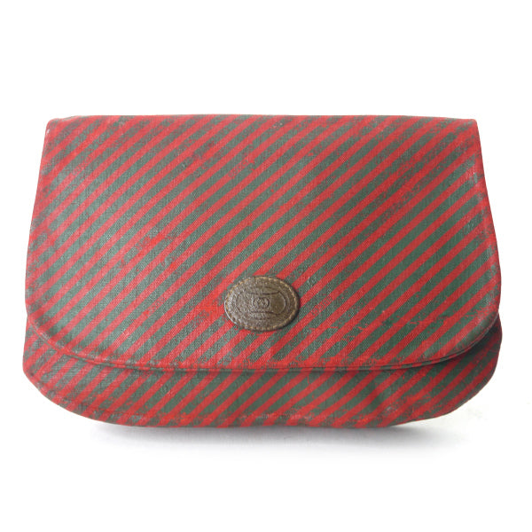 OLD Gucci Rigateライン マルチポーチ（赤緑）