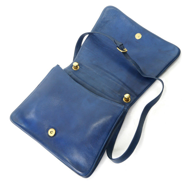 OLD Gucci　激レア!!70sGG金具レザーショルダー（青）