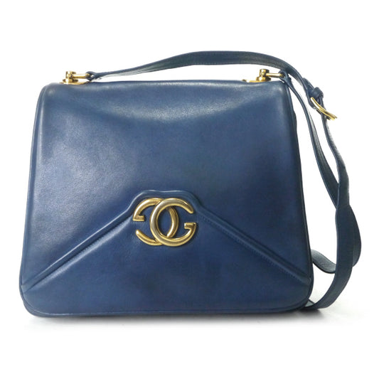 OLD Gucci　激レア!!70sGG金具レザーショルダー（青）