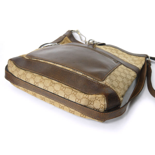 OLD Gucci　70s希少!ジャガードフック金具ショルダー（茶）