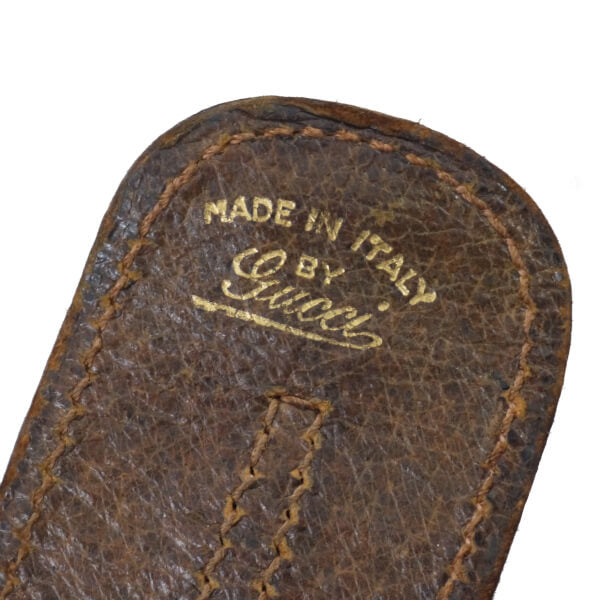 OLD Gucci　70s希少!ジャガードフック金具ショルダー（茶）