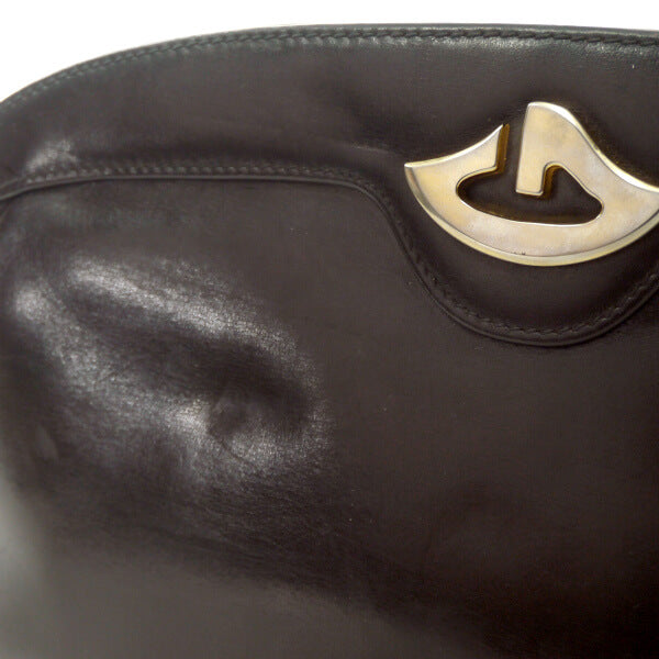 OLD Gucci　総革レアG金具2WAYチェーンバッグ（濃茶）