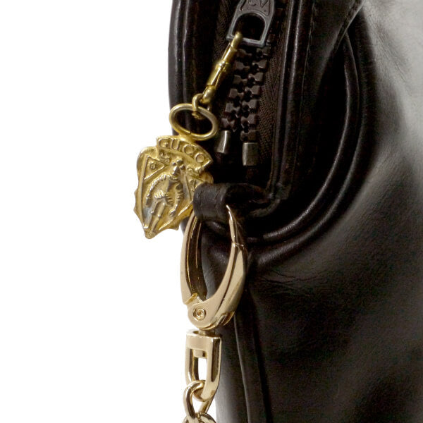 OLD Gucci　総革レアG金具2WAYチェーンバッグ（濃茶）