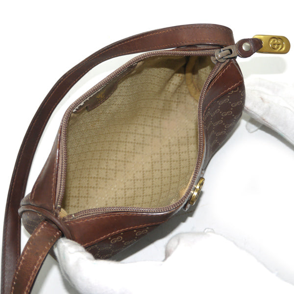 OLD Gucci マイクロGG筒型ポシェット（茶）