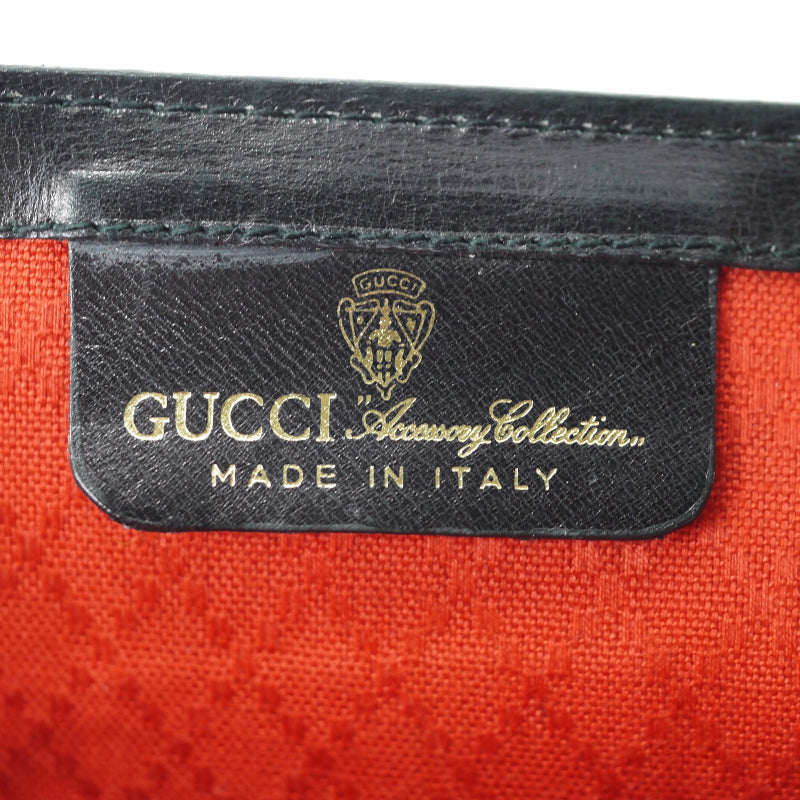 OLD Gucci 縦シェリー キャンバスショルダー(黒/箱付き）