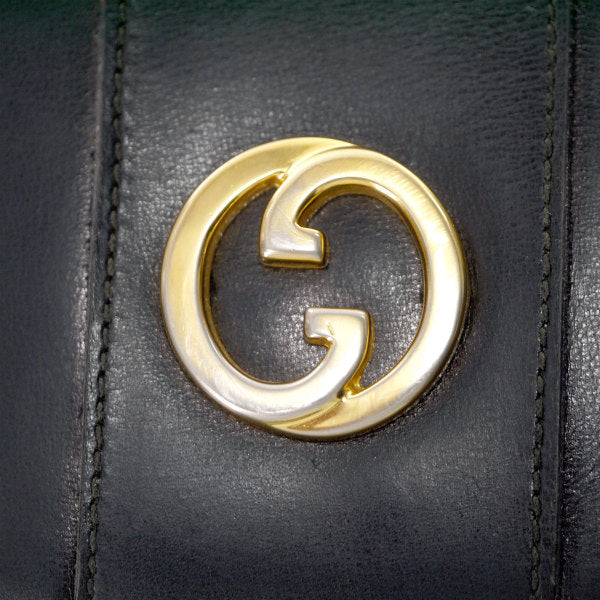 OLD Gucci　70sGG金具スクエア2WAYバッグ（黒）