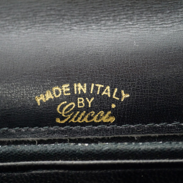 OLD Gucci　70sGG金具スクエア2WAYバッグ（黒）