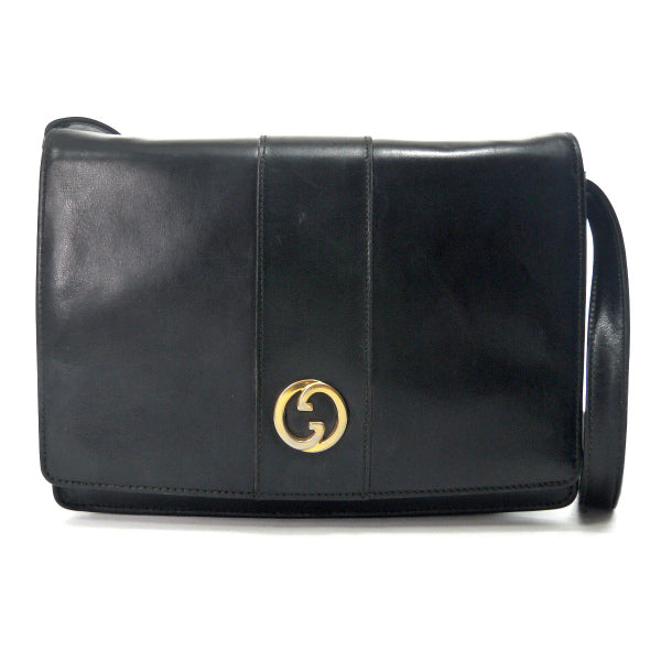 OLD Gucci　70sGG金具スクエア2WAYバッグ（黒）