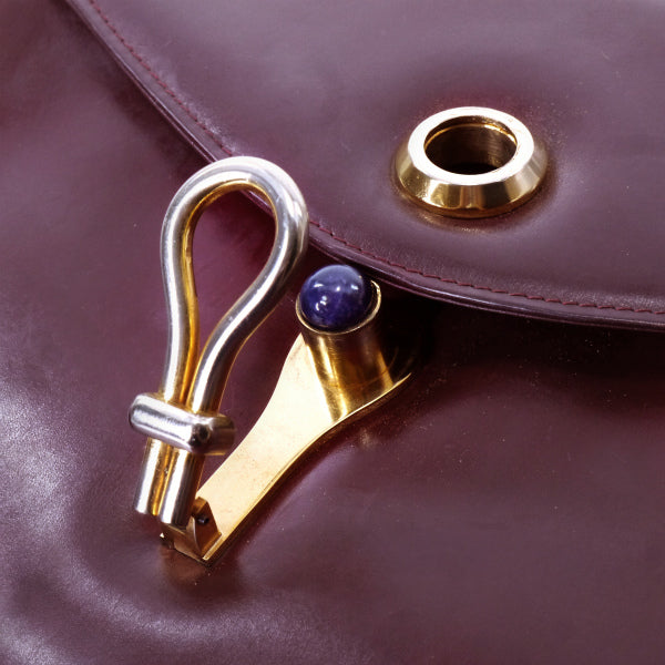 OLD Gucci  60s!  ラピス総革製お宝バッグ（ボルドー）