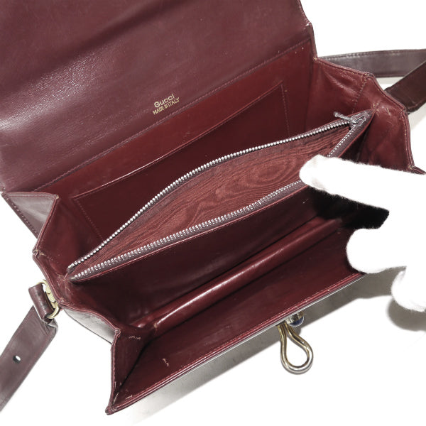 OLD Gucci  60s!  ラピス総革製お宝バッグ（ボルドー）