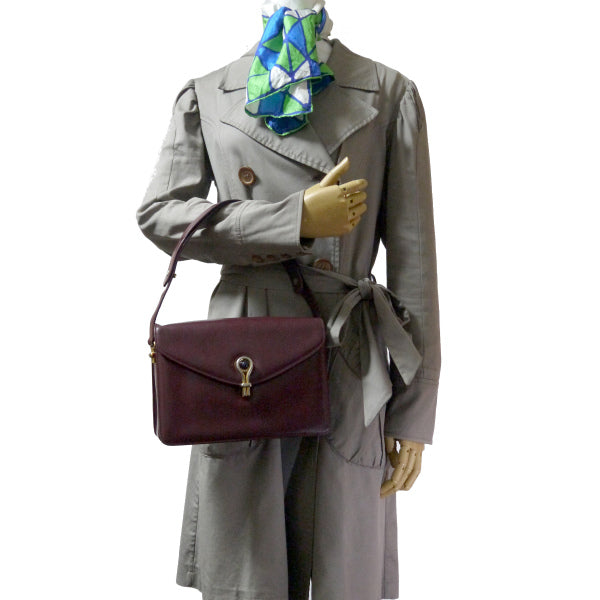 OLD Gucci  60s!  ラピス総革製お宝バッグ（ボルドー）