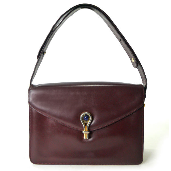 OLD Gucci  60s!  ラピス総革製お宝バッグ（ボルドー）