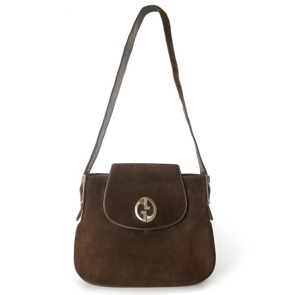 OLD Gucci 　1973スエードワンショルダー（濃茶）
