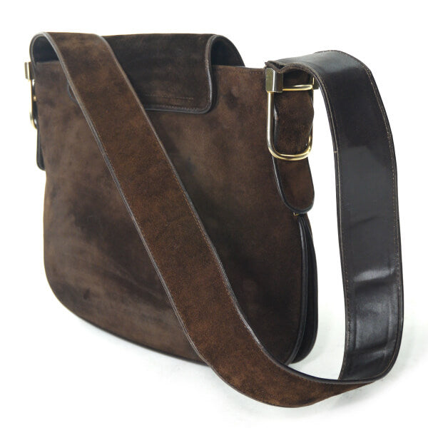 OLD Gucci 　1973スエードワンショルダー（濃茶）