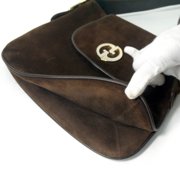 OLD Gucci 　1973スエードワンショルダー（濃茶）