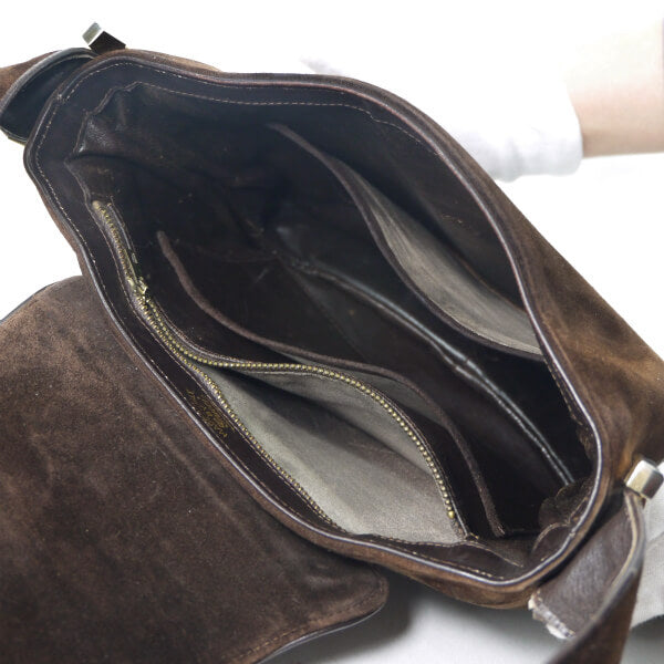 OLD Gucci 　1973スエードワンショルダー（濃茶）