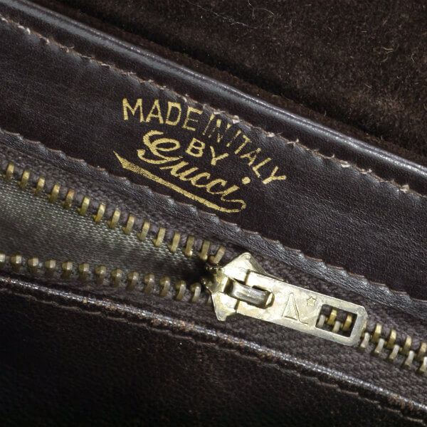 OLD Gucci 　1973スエードワンショルダー（濃茶）