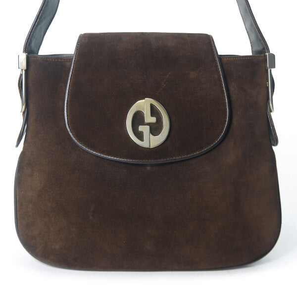 OLD Gucci 　1973スエードワンショルダー（濃茶）