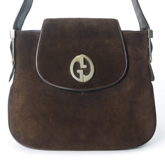 OLD Gucci 　1973スエードワンショルダー（濃茶）
