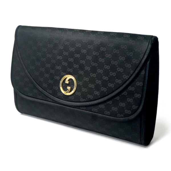 OLD Gucci　マイクロGG クラッチバッグ（黒）