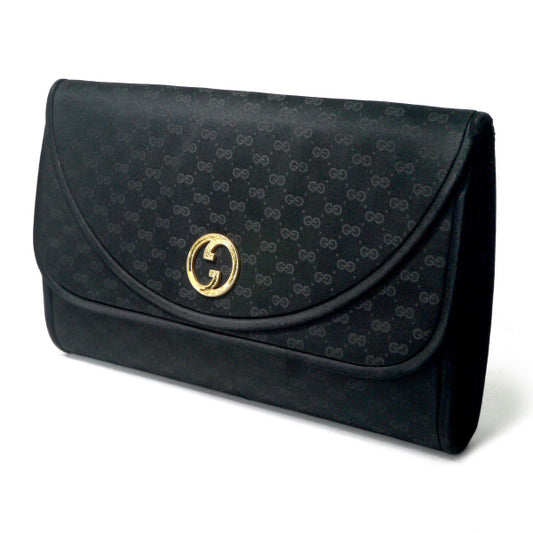 OLD Gucci　マイクロGG クラッチバッグ（黒）