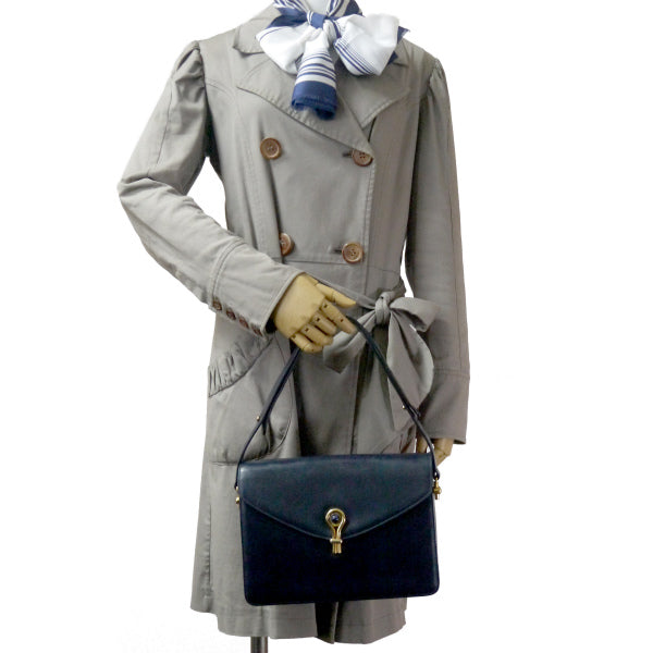 OLD Gucci  60s!ラピス総革製バッグ