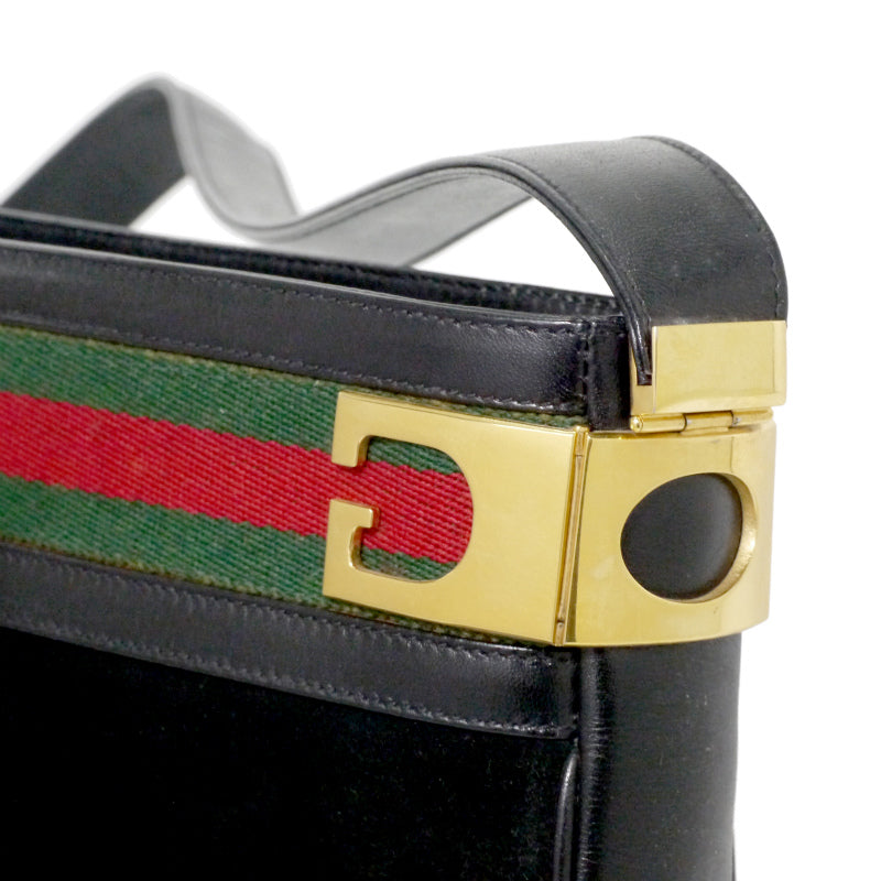 OLD Gucci　70s!!シェリースエードワンショルダー（黒）