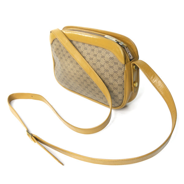OLD Gucci マイクロGG外ポケットショルダー（キャメル）