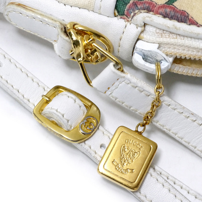 【GUCCI】フローラ ショルダーバッグ オールドグッチ OLD Gucci フローラ柄 薄型2WAYバッグ（白） – Vintage Shop Rococo