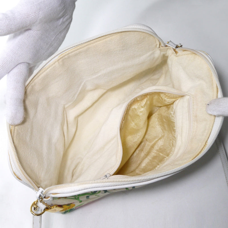 OLD Gucci　フローラ柄 薄型2WAYバッグ（白）