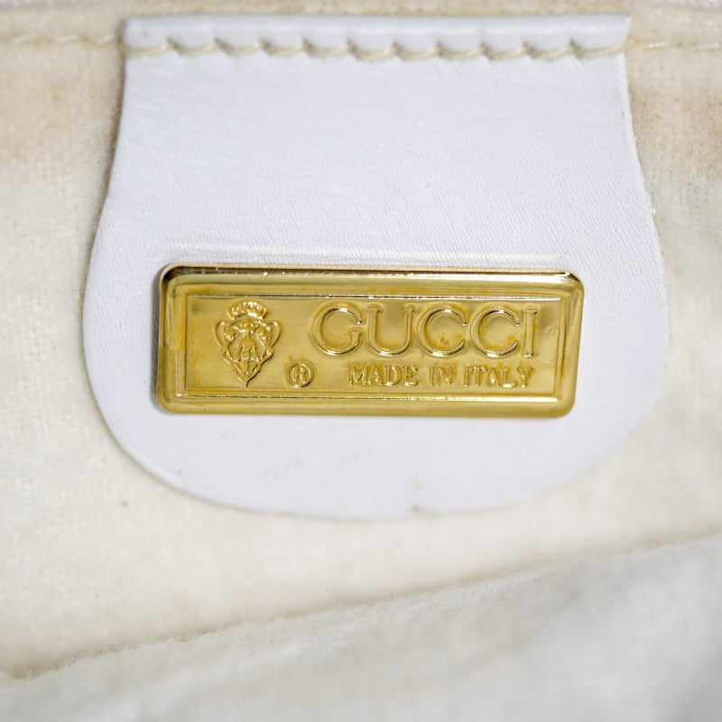 OLD Gucci　フローラ柄 薄型2WAYバッグ（白）