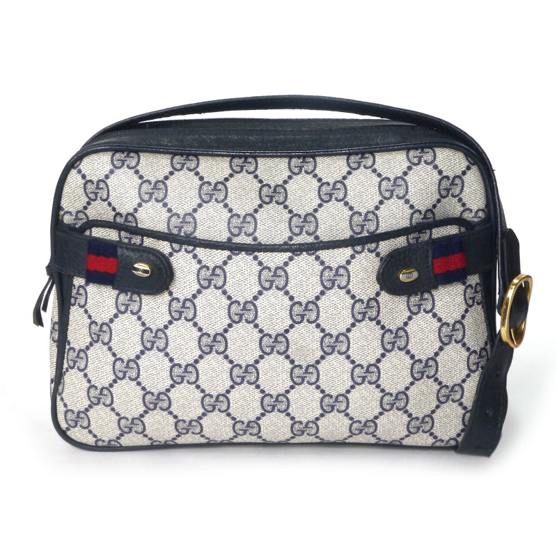 OLD Gucci　サイドミニシェリーGG柄ショルダー（青）