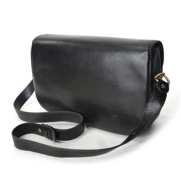 OLD Gucci　総革ビット&GG金具2WAYショルダー（濃茶）