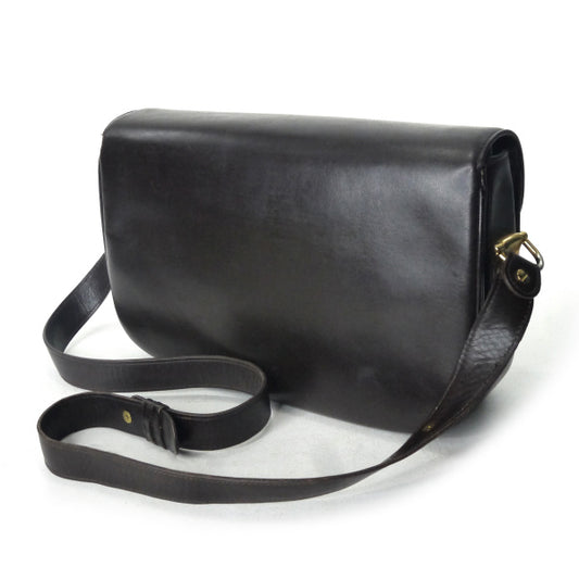 OLD Gucci　総革ビット&GG金具2WAYショルダー（濃茶）