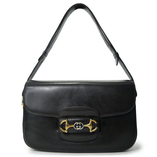OLD Gucci　総革ビット&GG金具2WAYショルダー（濃茶）