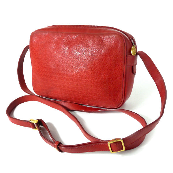 OLD Gucci 80s総革GG型押しミニショルダー（赤）
