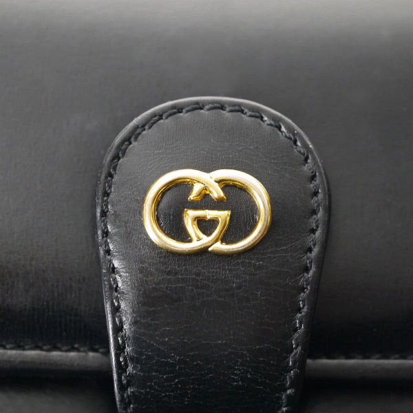 OLD Gucci　総革製2WAYショルダーバッグ（黒）