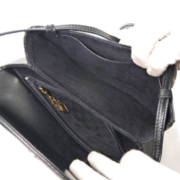 OLD Gucci　総革製2WAYショルダーバッグ（黒）