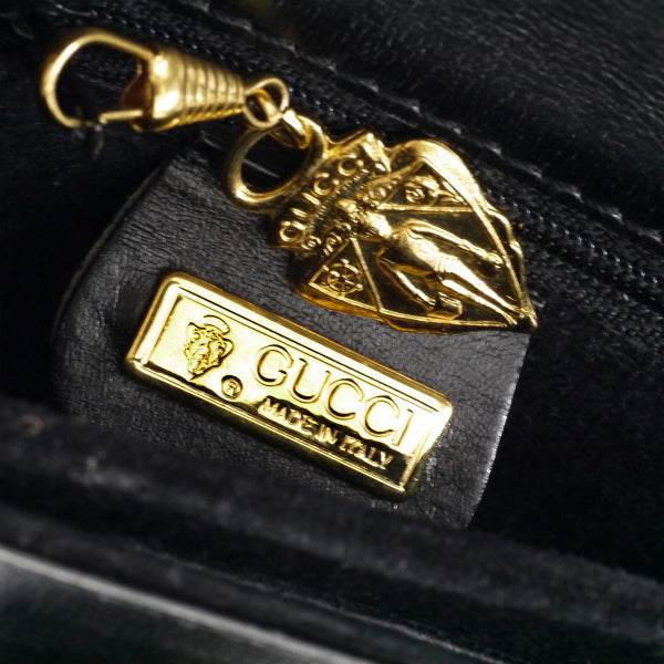 OLD Gucci　総革製2WAYショルダーバッグ（黒）