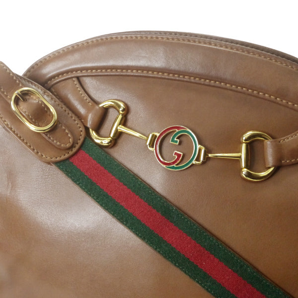OLD Gucci　激レア!!ビット金具レザーシェリーショルダー（飴色）
