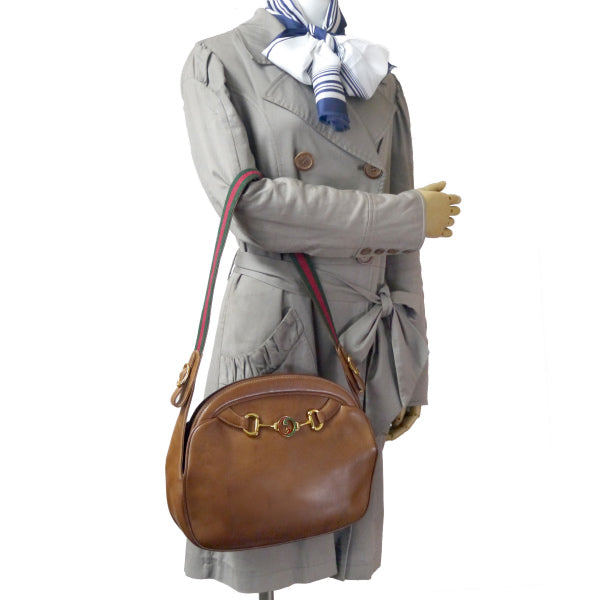 OLD Gucci　激レア!!ビット金具レザーシェリーショルダー（飴色）