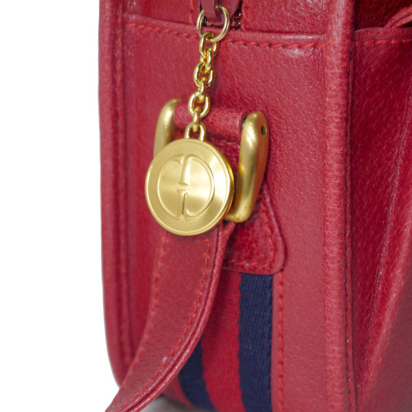 オールドグッチ　レザーミニショルダー（赤）