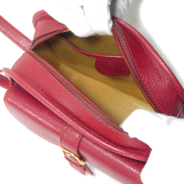オールドグッチ　レザーミニショルダー（赤）