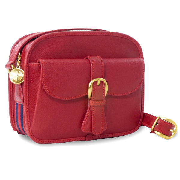オールドグッチ　レザーミニショルダー（赤）