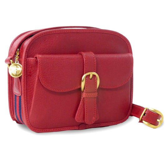 オールドグッチ　レザーミニショルダー（赤）