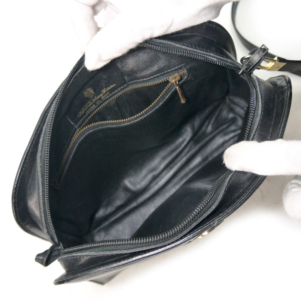 OLD Gucci　GGロゴプレート2WAYバッグ（黒）